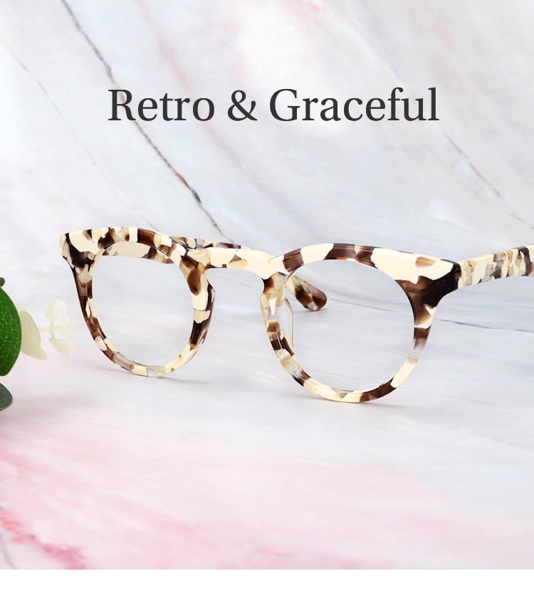 Zeelool Unisex Retro Acetate Extremely Small Round Eyeglasses Frame Abigail FA0742