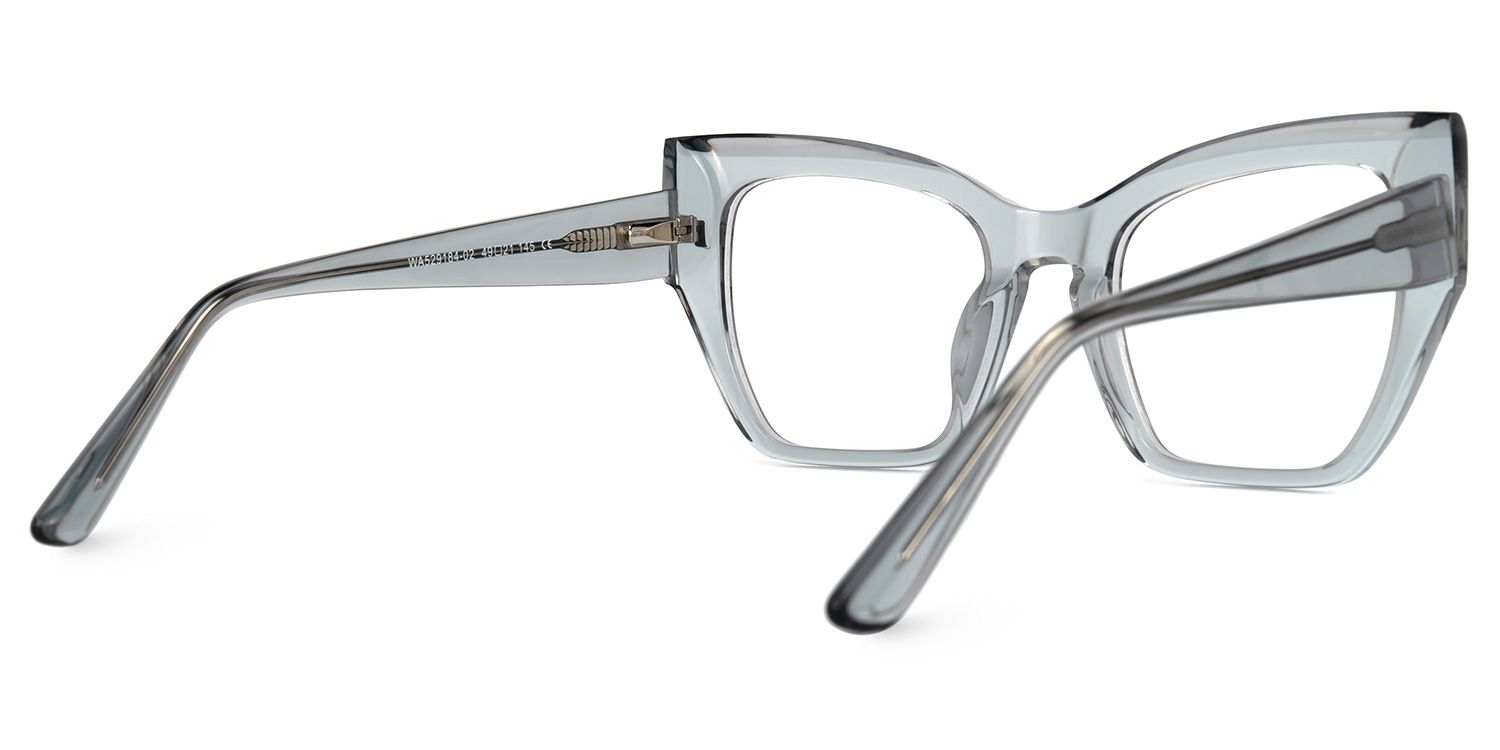 Diaby Cateye Gray Glasses | Zeelool Optical