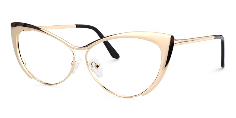 Gold metal cat eye glasses Clearance